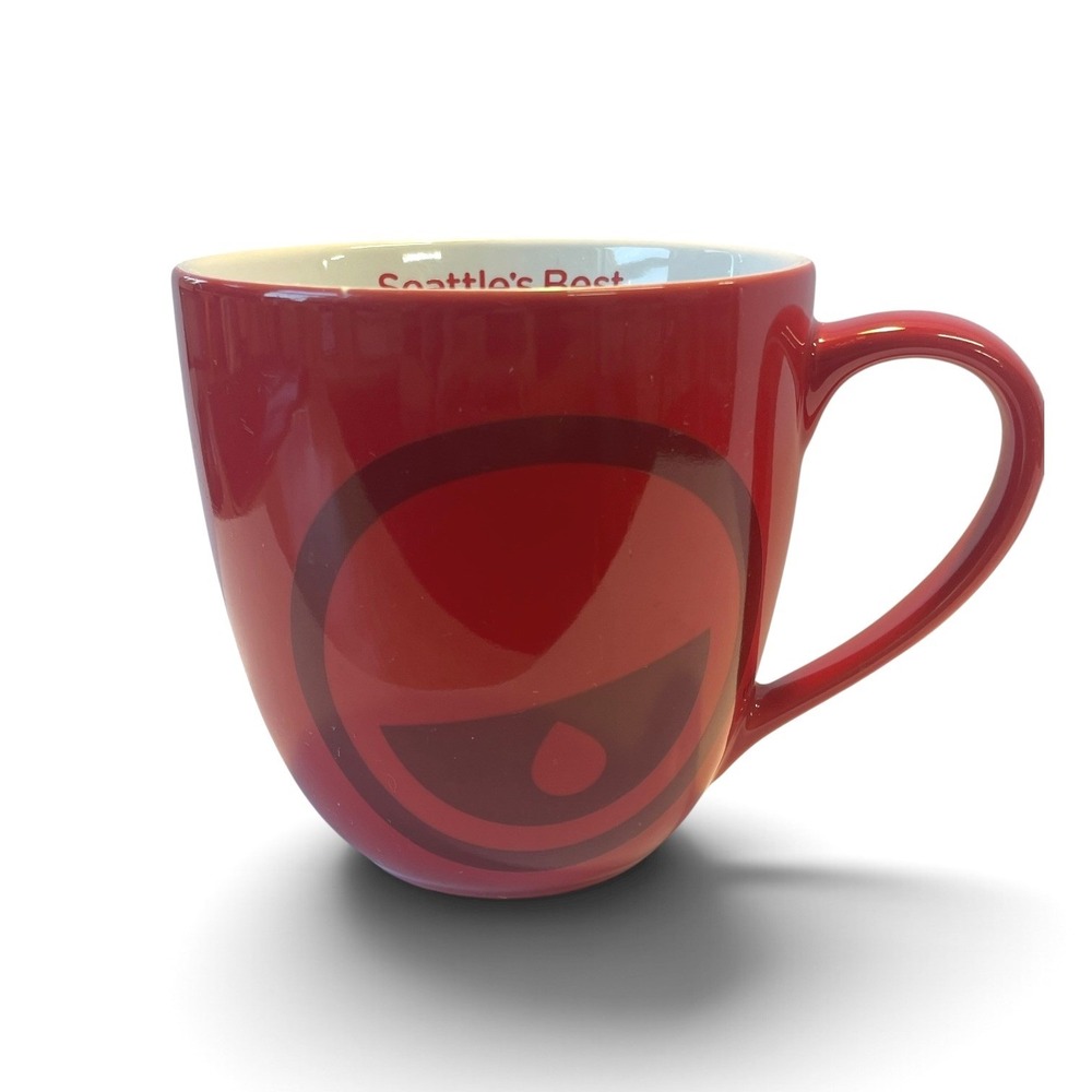 Seattle's Best Coffee Mug Red Ceramic Logo 2013 Collectible